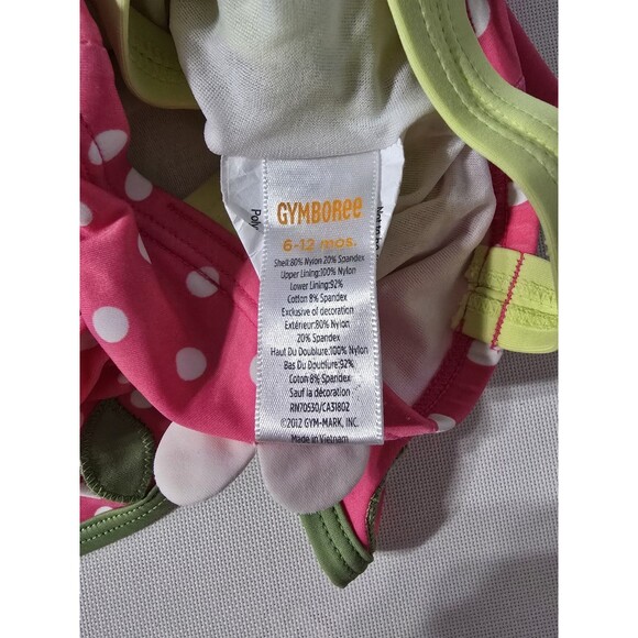 Gymboree One Piece Baby Girl Flower Swimsuit. Size 6-12 months. - Picture 2 of 4